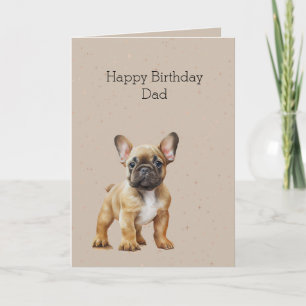 Tarjeta Frenchie Dog Birthday Dad