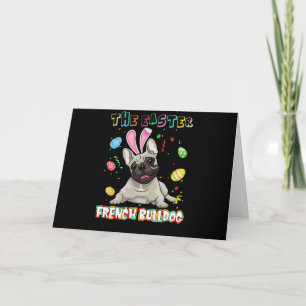 Tarjeta Frenchie Gift   Bunny del Bulldog francés de Pascu