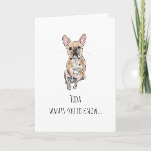 Tarjeta Frenchie simple, el día de la madre del Bulldog fr