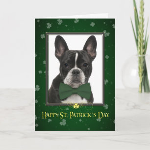Tarjeta Frenchie St. Patrick's Day Card