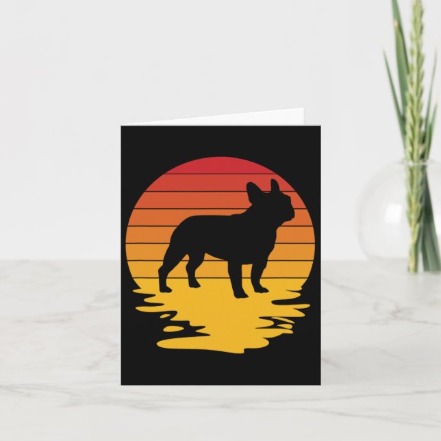 Tarjeta Frenshie Frensh Bulldog Frenchie Cachorro Perro  (Anverso)