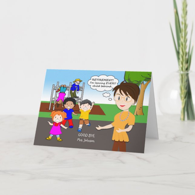 Tarjeta Frente personalizado felicita por jubilación de pr (Anverso)