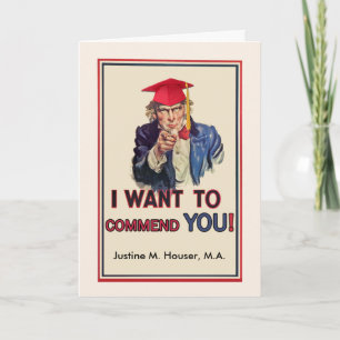 Tarjeta Frente personalizado, felicitaciones por graduació