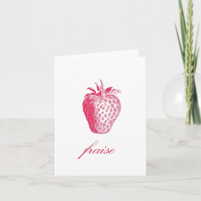 Tarjeta Fresa (Fraise) Notecards (Anverso)