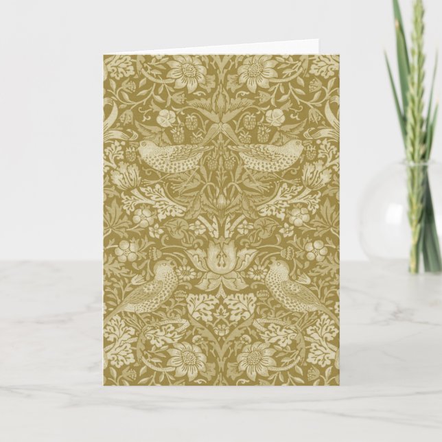 Tarjeta Fresa Thief Gold, William Morris (Anverso)