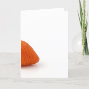 Tarjeta Fresa Única En Fondo Blanco