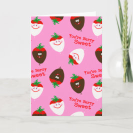 Tarjeta Fresas de chocolate despojadas del el día de San V