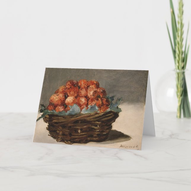 Tarjeta Fresas | Édouard Manet (Anverso)