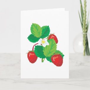 Tarjeta fresas jugosas realistas