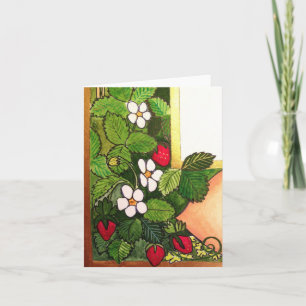 Tarjeta Fresas tempranas de la primavera