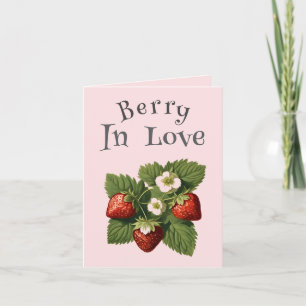 Tarjeta Fresas Vintage - Baya enamorada no2
