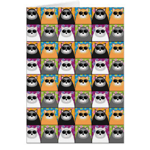 Tarjeta fresca del gato