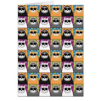 Tarjeta fresca del gato