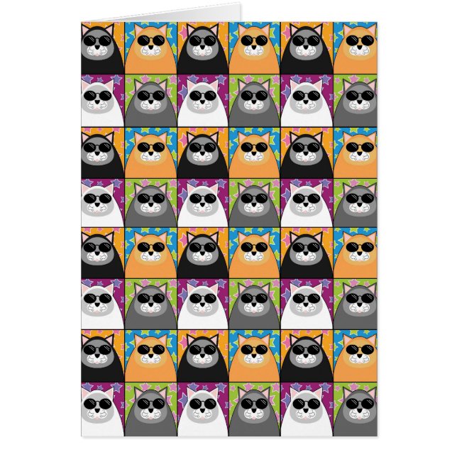 Tarjeta fresca del gato (Frente)