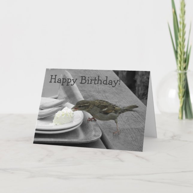 Tarjeta fresca del gorrión (Anverso)