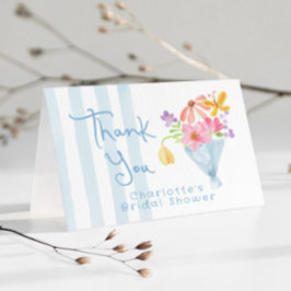 Tarjeta Fresco fuera del mercado acuarela floral Gracias