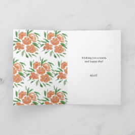 Tarjeta Fresco Patrón Floral Vibrante de Acuarela