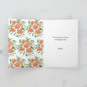 Tarjeta Fresco Patrón Floral Vibrante de Acuarela