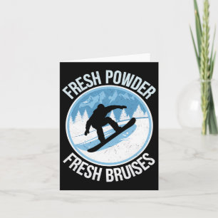 Tarjeta Fresco Polvo Brujas Frescas Snowboard Winter Spo