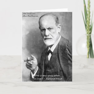 Tarjeta Freud Crazy Amantes Citas de regalo Citas de amor 