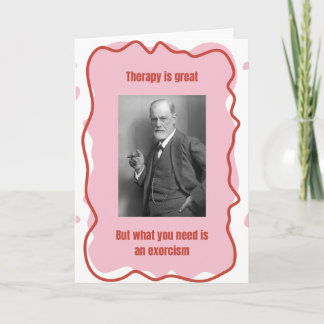 Tarjeta Freud Exorcism Funny Card