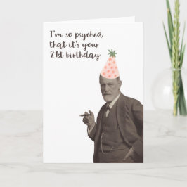 Tarjeta Freud Graciosa Psicología de los 21 Años