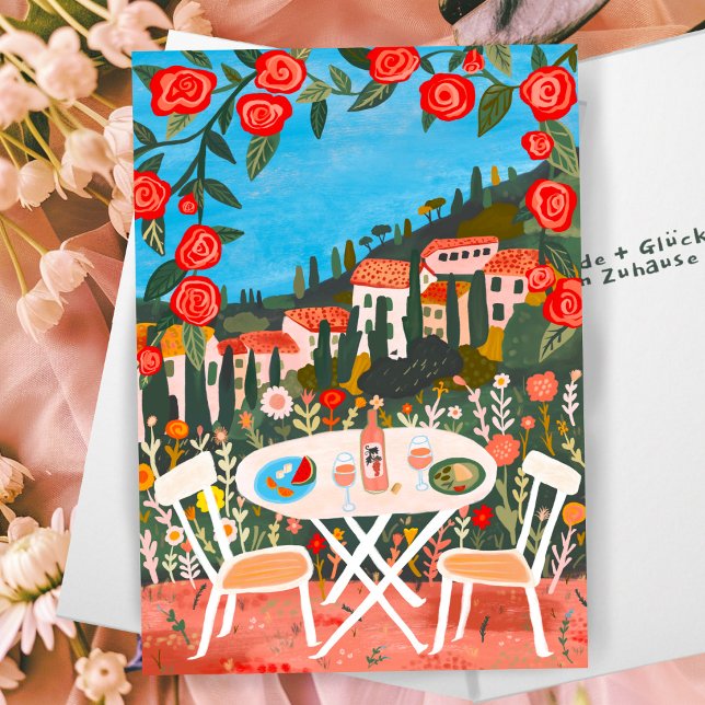 Tarjeta Freude Neuen Haus schöne Landschaft (Freude Neuen Haus schöne Landschaft Karte herzlichen Glückwunsch zu Ihrem neuen Zuhause Gouache art
)