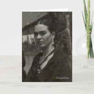 Tarjeta Frida Kahlo en negro