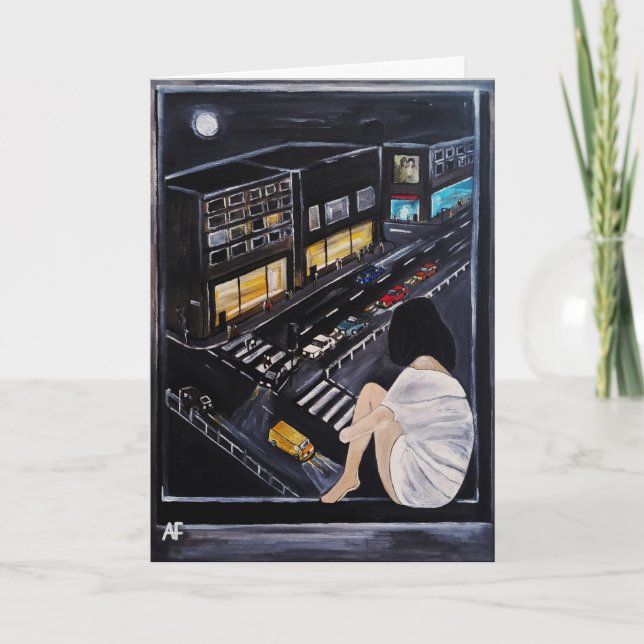 Tarjeta Friday Night Painting by Alfred Fox (Anverso)