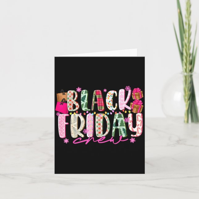 Tarjeta Friday Shopng Crew Christmas Lights Black Shopng F (Anverso)