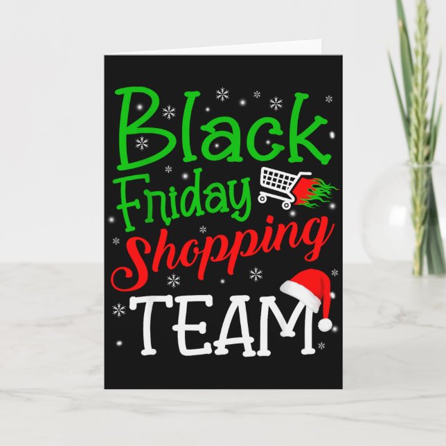 Tarjeta Friday Shopng Team Christmas Black Shopng Family G (Anverso)