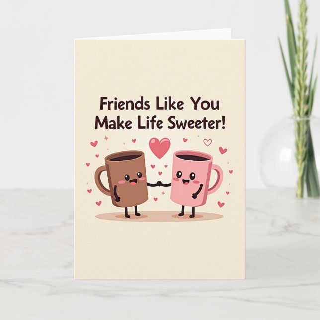 Tarjeta Friend Appreciation Mugs Card (Anverso)