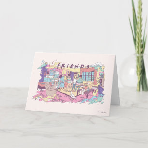 Tarjeta FRIENDS™ Apartamento Dibujo Animado