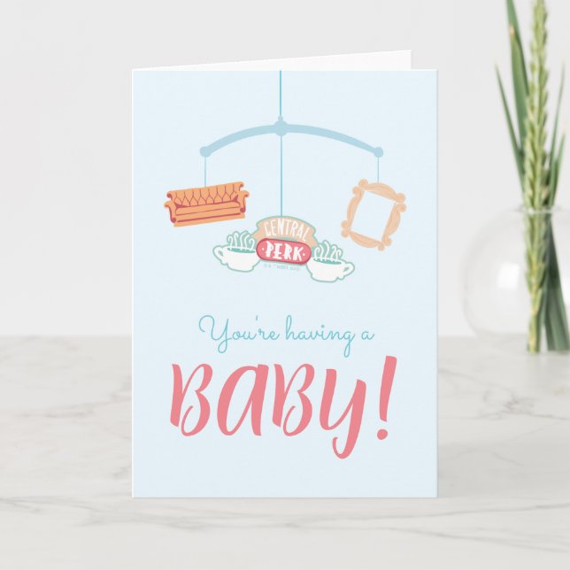 Tarjeta FRIENDS™ | Baby Shower Móvil de Central Perk (Anverso)