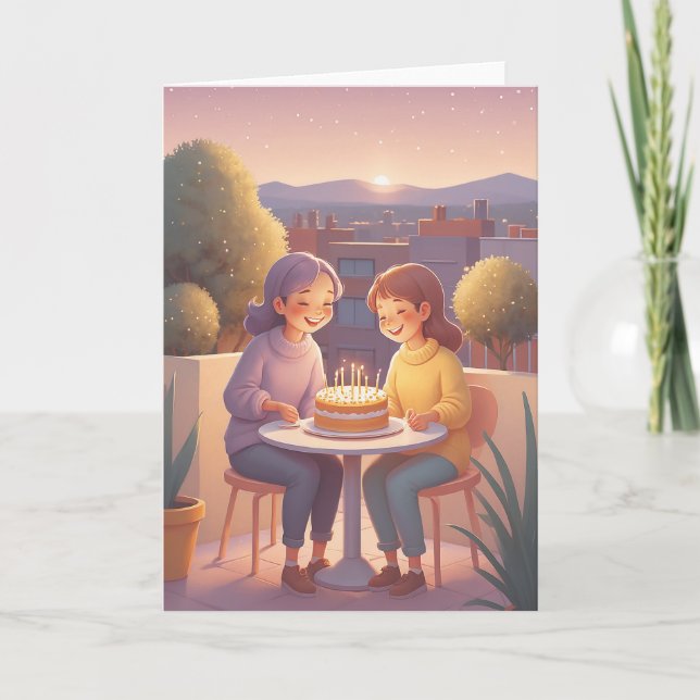 Tarjeta Friends Celebrate Another Year (Anverso)