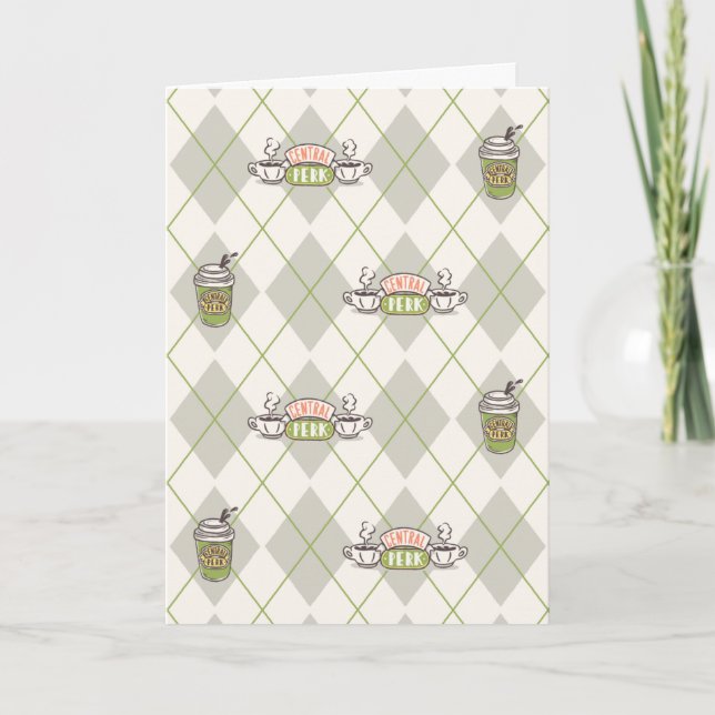 Tarjeta FRIENDS™  | Central Perk Argyle Pattern (Anverso)