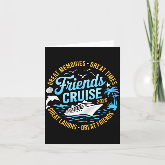 Tarjeta Friends Cruise 2025 Matching Group Vacation Trip C (Anverso)