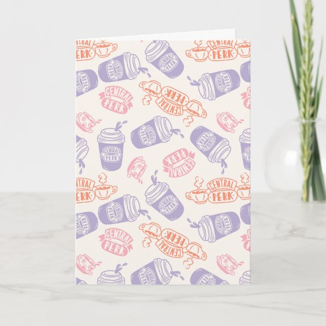 Tarjeta FRIENDS™ | Pastel Central Perk Pattern (Anverso)