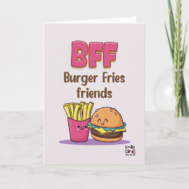 Tarjeta Friendship - Burger Fries Friends