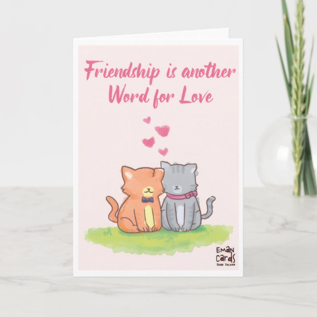 Tarjeta Friendship - Cute Kittens (Anverso)
