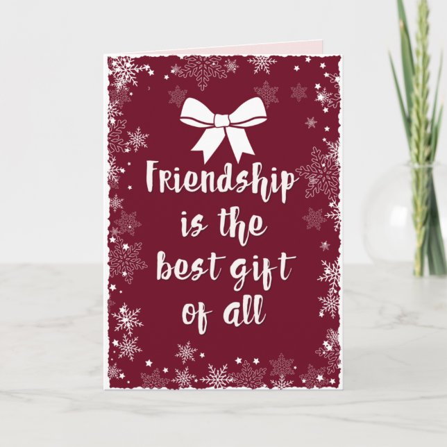 Tarjeta Friendship Is The Best Gift Christmas (Anverso)