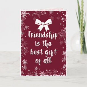 Tarjeta Friendship Is The Best Gift Christmas