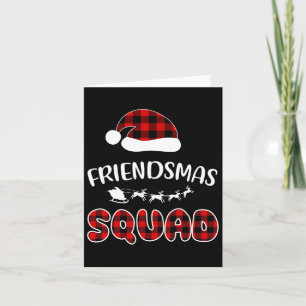 Tarjeta Friendsmas Squad Funny Xmas Light Family Mateo