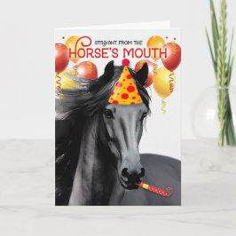 Tarjeta Friesan Black Horse Funny Birday