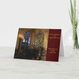 Tarjeta Friesian Mare Under Tree Navidad