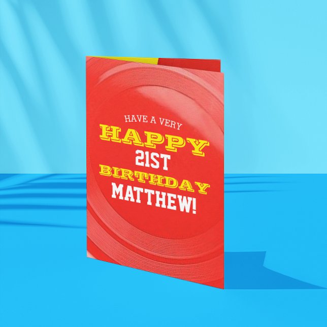 Tarjeta Frisbee agrega tu nombre y cumpleaños del año (Subido por el creador)