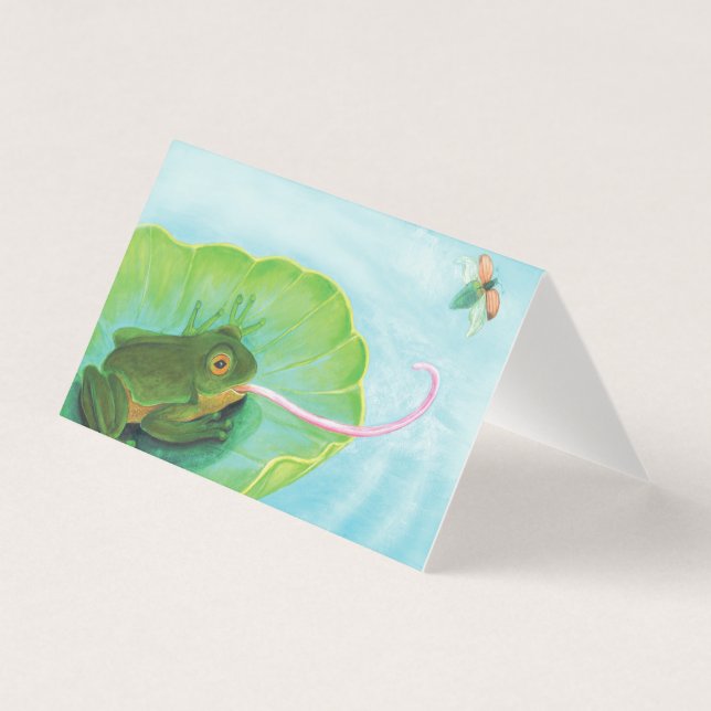 Tarjeta Frog Catating Bug (Anverso)
