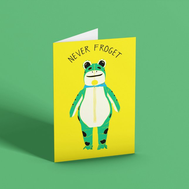 Tarjeta Frog Costume Protester Custom Message (Subido por el creador)