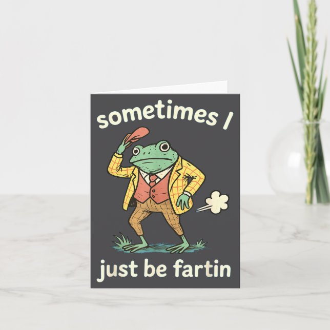 Tarjeta Frog I Sometimes Farting Just Club (Anverso)