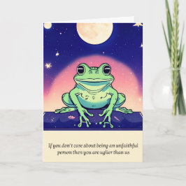 Tarjeta frog message happy birthday